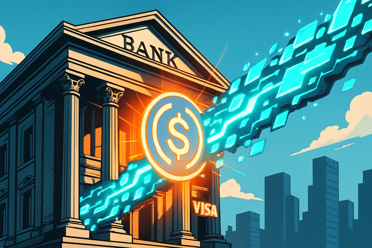 Visa เปิดตัวการชำระเงินด้วยสกุลเงินที่มั่นคงของ USDC ในสหรัฐอเมริกา และธนาคารสองแห่งได้ร่วมมือกันเพื่อทำลายสุญญากาศในช่วงสุดสัปดาห์